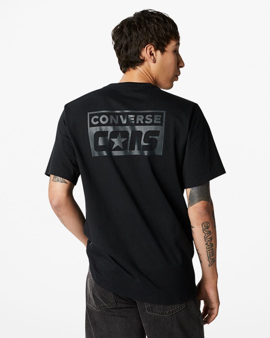 Men's Converse CONS Graphic T-Shirts Black | AU 639E4G